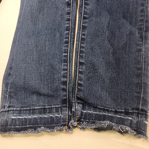 MISS ME Designer Dark blue Wash stretchy jeans with fringe(#1,187) - Picture 6 of 6